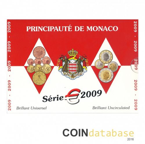 Set Obverse Image minted in MONACO in 2009 (Annual Mint Sets BU)  - The Coin Database