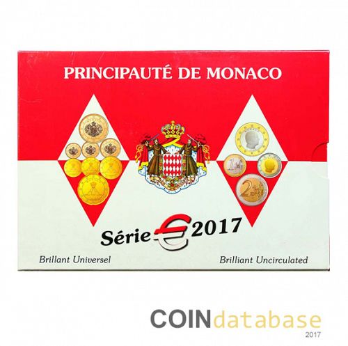 Set Obverse Image minted in MONACO in 2017 (Annual Mint Sets BU)  - The Coin Database