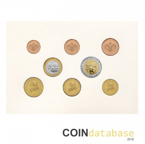 Set Reverse Image minted in MONACO in 2001 (Annual Mint Sets BU)  - The Coin Database