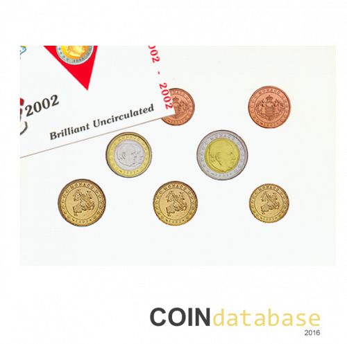 Set Reverse Image minted in MONACO in 2002 (Annual Mint Sets BU)  - The Coin Database