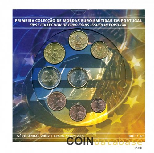 Set Obverse Image minted in PORTUGAL in 2002 (Annual Mint Sets BU)  - The Coin Database