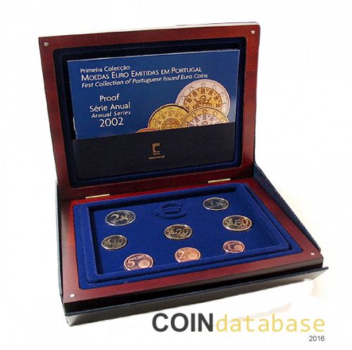 Set Obverse Image minted in PORTUGAL in 2002 (Annual Mint Sets PROOF)  - The Coin Database