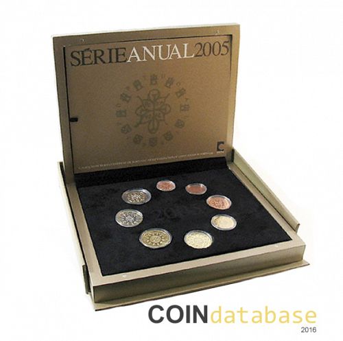 Set Obverse Image minted in PORTUGAL in 2005 (Annual Mint Sets PROOF)  - The Coin Database