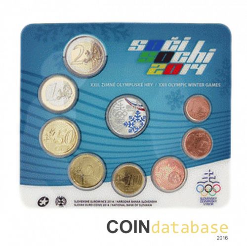 Set Reverse Image minted in SLOVAKIA in 2014 (Annual Mint Sets BU)  - The Coin Database