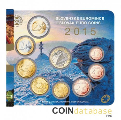 Set Reverse Image minted in SLOVAKIA in 2015 (Annual Mint Sets BU)  - The Coin Database