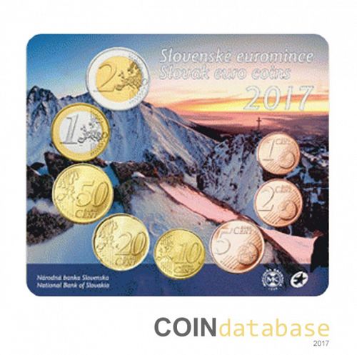 Set Reverse Image minted in SLOVAKIA in 2017 (Annual Mint Sets BU)  - The Coin Database