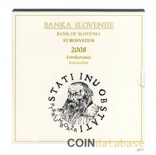 Set Obverse Image minted in SLOVENIA in 2008 (Annual Mint Sets PROOF + 3€ coin)  - The Coin Database
