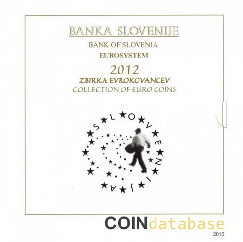 Set Obverse Image minted in SLOVENIA in 2012 (Annual Mint Sets BU + 3€ coin)  - The Coin Database