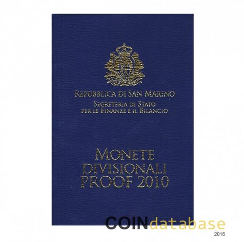 Set Obverse Image minted in SAN MARINO in 2010 (Annual Mint Sets PROOF)  - The Coin Database