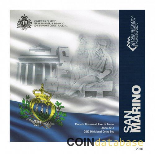 Set Obverse Image minted in SAN MARINO in 2012 (Annual Mint Sets BU)  - The Coin Database
