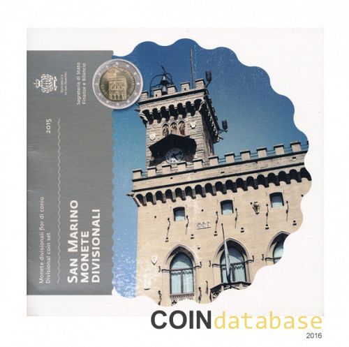 Set Obverse Image minted in SAN MARINO in 2015 (Annual Mint Sets BU)  - The Coin Database