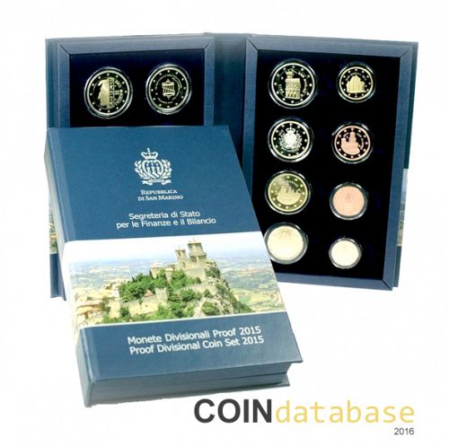 Set Obverse Image minted in SAN MARINO in 2015 (Annual Mint Sets PROOF)  - The Coin Database