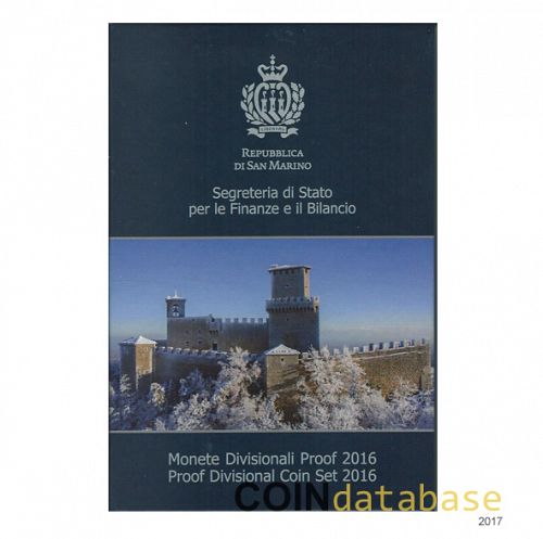 Set Obverse Image minted in SAN MARINO in 2016 (Annual Mint Sets PROOF)  - The Coin Database