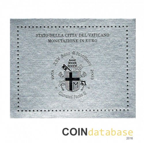 Set Obverse Image minted in VATICAN in 2003 (Annual Mint Sets BU)  - The Coin Database