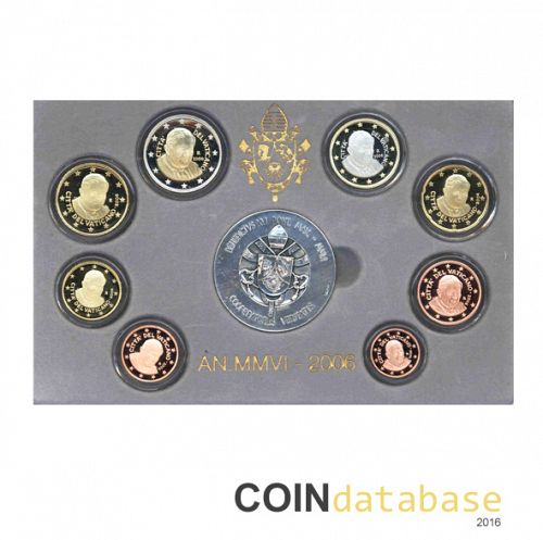 Set Obverse Image minted in VATICAN in 2006 (Annual Mint Sets PROOF + silver medal)  - The Coin Database