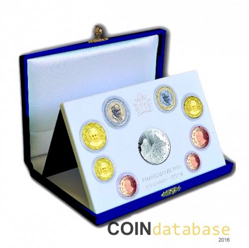 Set Obverse Image minted in VATICAN in 2014 (Annual Mint Sets PROOF + silver 20€)  - The Coin Database