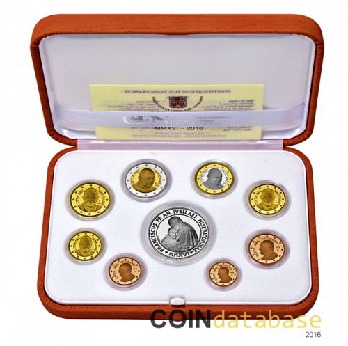 Set Obverse Image minted in VATICAN in 2016 (Annual Mint Sets PROOF + silver 20€)  - The Coin Database