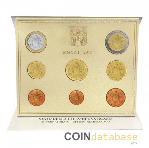 Set Obverse Image minted in VATICAN in 2017 (Annual Mint Sets BU)  - The Coin Database
