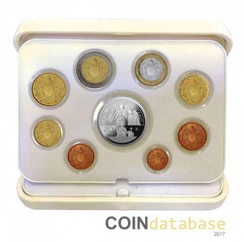 Set Obverse Image minted in VATICAN in 2017 (Annual Mint Sets PROOF + silver 20€)  - The Coin Database