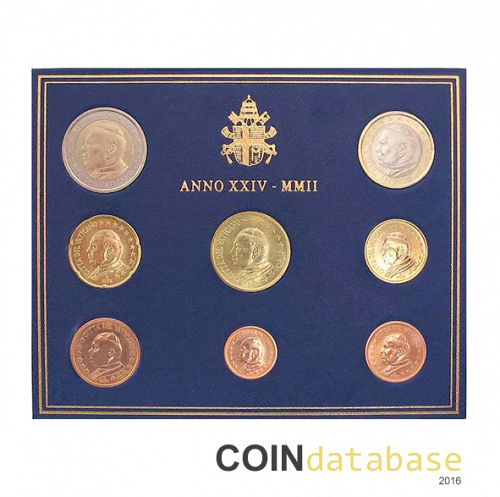 Set Reverse Image minted in VATICAN in 2002 (Annual Mint Sets BU)  - The Coin Database