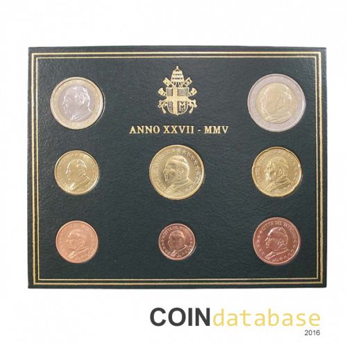 Set Reverse Image minted in VATICAN in 2005 (Annual Mint Sets BU)  - The Coin Database