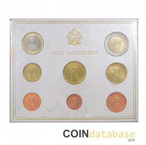 Set Reverse Image minted in VATICAN in 2005 (Annual Mint Sets BU)  - The Coin Database