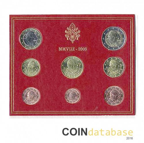 Set Reverse Image minted in VATICAN in 2008 (Annual Mint Sets BU)  - The Coin Database