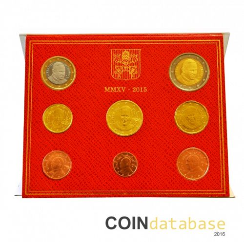 Set Reverse Image minted in VATICAN in 2015 (Annual Mint Sets BU)  - The Coin Database