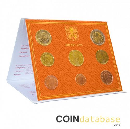 Set Reverse Image minted in VATICAN in 2016 (Annual Mint Sets BU)  - The Coin Database
