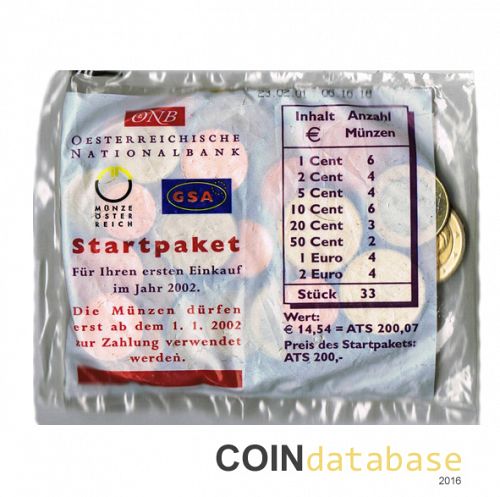 Set Obverse Image minted in AUSTRIA in 2002 (Starter Pack)  - The Coin Database