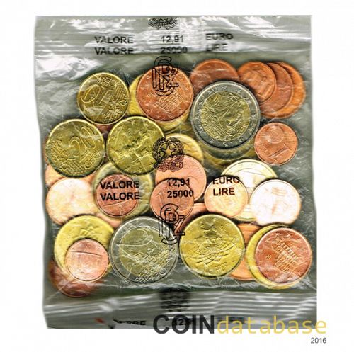 Set Obverse Image minted in ITALY in 2002 (Starter pack)  - The Coin Database