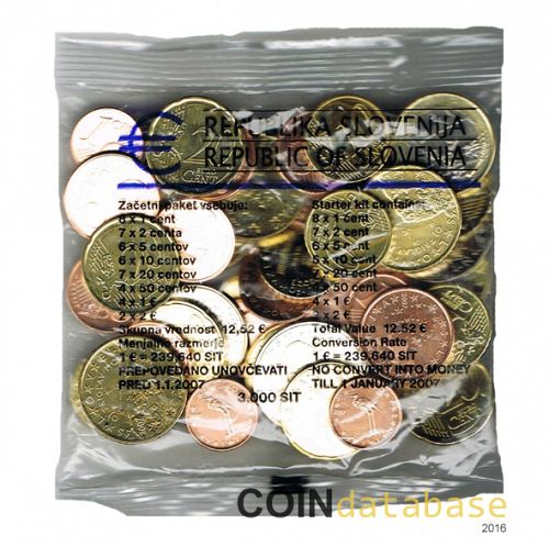 Set Obverse Image minted in SLOVENIA in 2007 (Starter pack)  - The Coin Database
