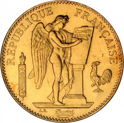 100 Francs Obverse Image minted in FRANCE in 1885A (1871-1940 - Third Republic)  - The Coin Database