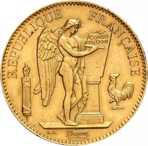 100 Francs Obverse Image minted in FRANCE in 1887A (1871-1940 - Third Republic)  - The Coin Database