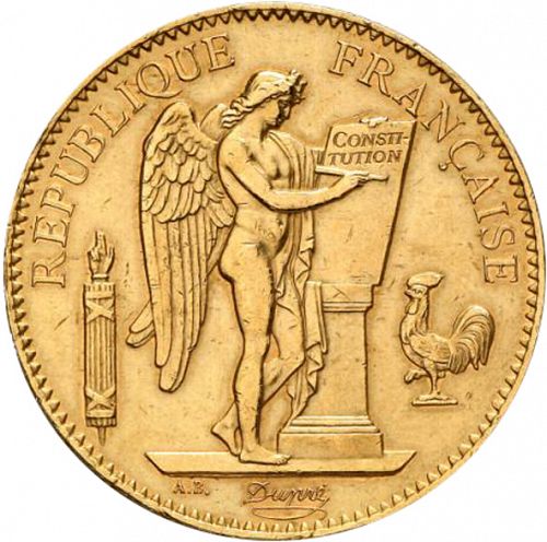 100 Francs Obverse Image minted in FRANCE in 1894A (1871-1940 - Third Republic)  - The Coin Database