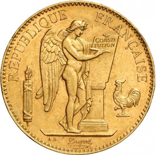 100 Francs Obverse Image minted in FRANCE in 1899A (1871-1940 - Third Republic)  - The Coin Database