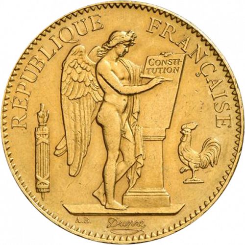 100 Francs Obverse Image minted in FRANCE in 1909A (1871-1940 - Third Republic)  - The Coin Database