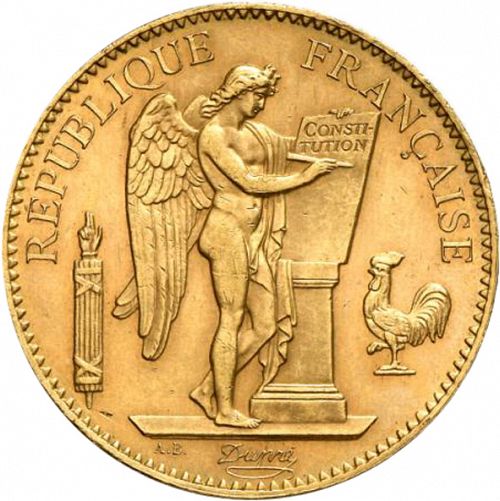100 Francs Obverse Image minted in FRANCE in 1911A (1871-1940 - Third Republic)  - The Coin Database