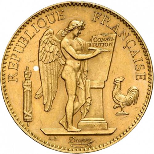 100 Francs Obverse Image minted in FRANCE in 1913A (1871-1940 - Third Republic)  - The Coin Database
