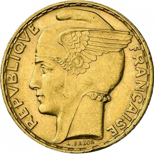 100 Francs Obverse Image minted in FRANCE in 1936 (1871-1940 - Third Republic)  - The Coin Database