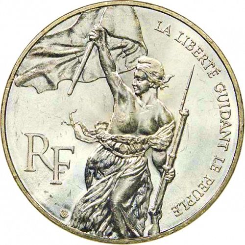 100 Francs Obverse Image minted in FRANCE in 1993 (1959-2001 - Fifth Republic)  - The Coin Database