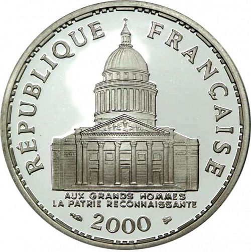 100 Francs Obverse Image minted in FRANCE in 2000 (1959-2001 - Fifth Republic)  - The Coin Database