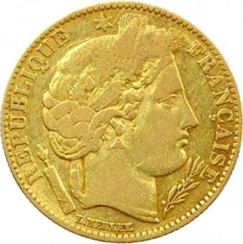 10 Francs Obverse Image minted in FRANCE in 1850A (1848-1852 - Second Republic)  - The Coin Database