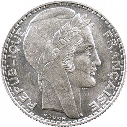 10 Francs Obverse Image minted in FRANCE in 1929 (1871-1940 - Third Republic)  - The Coin Database