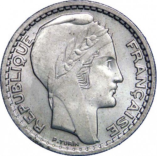 10 Francs Obverse Image minted in FRANCE in 1947 (1947-1958 - Fourth Republic)  - The Coin Database