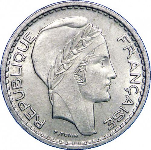 10 Francs Obverse Image minted in FRANCE in 1948 (1947-1958 - Fourth Republic)  - The Coin Database