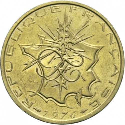 10 Francs Reverse Image minted in FRANCE in 1976 (1959-2001 - Fifth Republic)  - The Coin Database