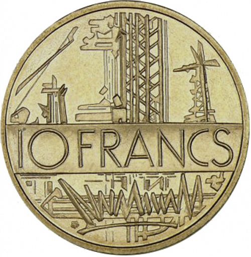 10 Francs Reverse Image minted in FRANCE in 1982 (1959-2001 - Fifth Republic)  - The Coin Database