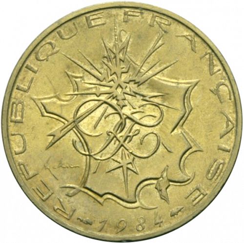 10 Francs Reverse Image minted in FRANCE in 1984 (1959-2001 - Fifth Republic)  - The Coin Database