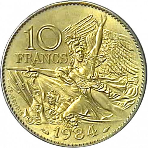 10 Francs Reverse Image minted in FRANCE in 1984 (1959-2001 - Fifth Republic)  - The Coin Database